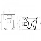 Унитаз приставной BelBagno Albano BB120CB+BB120SC
