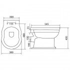 Унитаз приставной BelBagno Boheme BB115CB+BB115SCM