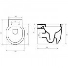 Унитаз приставной BelBagno Sabrina BB122CB+BB122SC