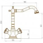 Смеситель для раковины Bronze de Luxe Royal 10105