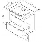 Комплект мебели Am.Pm Like 65 подвесной белый/венге