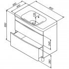 Комплект мебели Am.Pm Like 80 напольный белый/венге