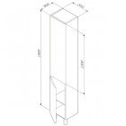 Пенал Am.Pm Like M80CSL0356VF белый/венге