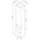 Пенал Am.Pm Like M80CSR0356VF белый/венге