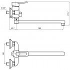 Смеситель универсальный Timo Junior-Inox 1905Y chrome