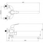 Смеситель универсальный Lemark Swan LM5451BG