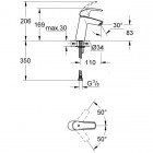 Смеситель для раковины Grohe Eurosmart New 23324001