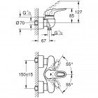 Смеситель для душа Grohe Eurostyle New 33590003