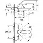 Смеситель для ванны Grohe Eurostyle New 23726LS3