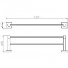 Полотенцедержатель двойной Bennberg BA 01S 45 Chrome