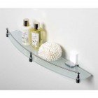 Полка стеклянная с ограничителем WasserKRAFT Leine White K-5044WHITE