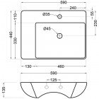 Раковина накладная Jaquar JDS JDS-WHT-25931