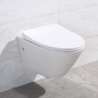 Унитаз подвесной BelBagno Alpha BB300CHR+BB2177SC безободковый