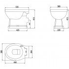 Унитаз приставной BelBagno Trevi BB135CB+BB135SCM-CRM