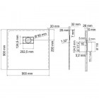 Поддон стеклокомпозитный WasserKRAFT Elbe 74T03