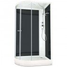 Душевая кабина Domani-Spa Delight 128 R прозрачная/чёрная DS01D128RLBCl00