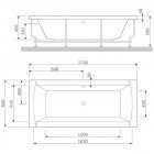 Каркас для ванны Am.Pm Admire W1AA-180-080W-R