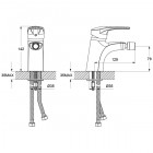 Смеситель для биде Iddis Carlow Plus CRPSB00i04