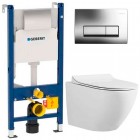 Инсталляция Geberit DuofixBasic 458.103.21.1 + унитаз Grossman GR-4455 безободковый с сиденьем