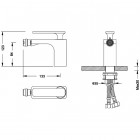 Смеситель для биде Timo Torne 4362/00-16F хром-белый