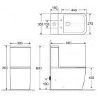 Унитаз BelBagno Visto BB319CPR+BB319T+BB319SC безободковый