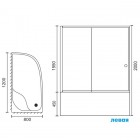 Душевой угол Royal Bath RB8120BK-C-CH L