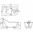 Ванна акриловая BelBagno BB08-1470