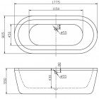 Ванна акриловая BelBagno BB12-1775