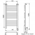 Полотенцесушитель электрический Ника Trapezium ЛТ (г2) 120x40