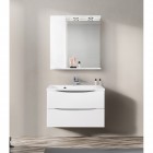 Зеркальный шкаф BelBagno Marino 80 bianco lucido MARINO-SPC-800/750-1A-BL-P-L