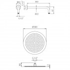 Верхний душ Palazzani Idrotech 9926C710