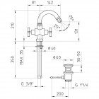 Смеситель для биде Palazzani Formula 62422010