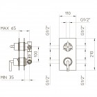 Смеситель для ванны встраиваемый Palazzani Formula 77206310