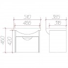 Тумба под раковину Cersanit Basic 50 SZ-BAS-CE50