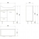 Тумба с раковиной Cersanit Erica New 70