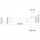 Сифон WasserKRAFT Glan A171