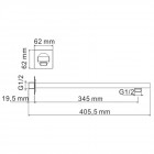 Кронштейн для верхнего душа настенный WasserKRAFT Glan A181