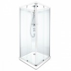 Душевая кабина IDO Showerama 10-5 квадратная 90x90 профиль белый, стекло прозрачное/прозрачное