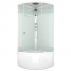 Душевая кабина Domani-Spa Simple 99 high с крышей белые стенки/прозрачное стекло DS01Sm99HWCl00