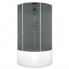 Душевая кабина Domani-Spa Simple 99 high с крышей белые стенки/тонированное стекло DS01ESm99HWT00