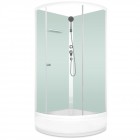 Душевая кабина Domani-Spa Simple 99 mid без крыши белые стенки/прозрачное стекло DS01ESm99MWCl00