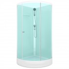 Душевая кабина Domani-Spa Simple 99 без крыши белые стенки/матовое стекло DS01ESm99LWM00