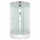 Душевая кабина Domani-Spa Simple 99 с крышей белые стенки/прозрачное стекло DS01Sm99LWCl00