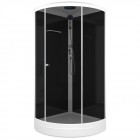 Душевая кабина Domani-Spa Simple 99 с крышей чёрные стенки/тонированное стекло DS01Sm99LBT00