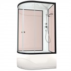 Душевая кабина Domani-Spa Delight 128 high R розовые стенки/прозрачное стекло DS01D128RHPcCl00