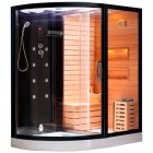 Душевая кабина Cerutti Lugano Nero K9751R black с сауной