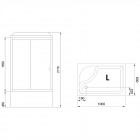 Душевая кабина Royal Bath RB8100BP5-WT-CH L