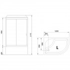 Душевая кабина Royal Bath RB8120BK5-WT-CH L
