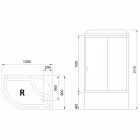 Душевая кабина Royal Bath RB8120BK5-WT-CH R
