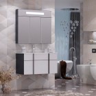 Зеркало-шкаф Opadiris Кристалл 90 антрацит 00-00003653